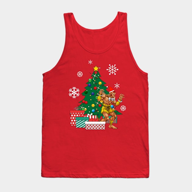 Dhalsim Around The Christmas Tree Street Fighter Tank Top by Nova5